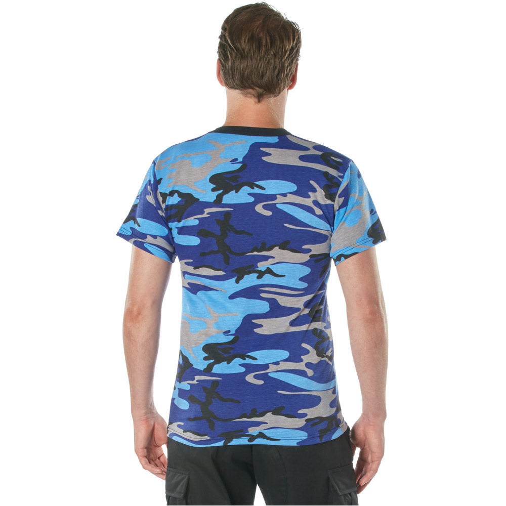 Electric Blue Camo Short Sleeve T-Shirt