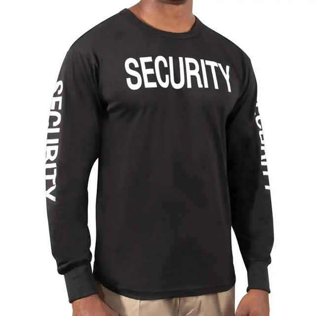 Long Sleeve Double Sided Security Shirt with Sleeve Print