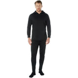 Military 1/4-Zip Black Heavyweight Thermal Shirt