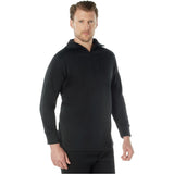 Military 1/4-Zip Black Heavyweight Thermal Shirt