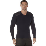 Navy Blue V-Neck Military Commando Sweater