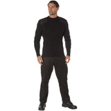 Black Crew Neck Military Commando Sweater