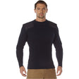 Navy Blue Crew Neck Acrylic Military Commando Sweater