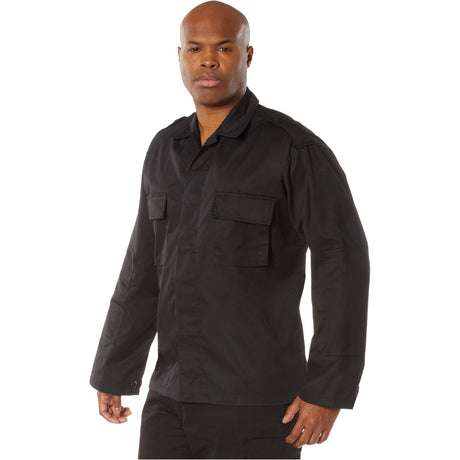 Black 2-Pocket Long Sleeve Tactical BDU Shirt