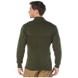 5-Button Acrylic Mock Neck Commando Sweater