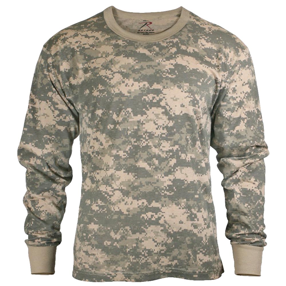 Men's Long Sleeve Digital Camouflage T-Shirt