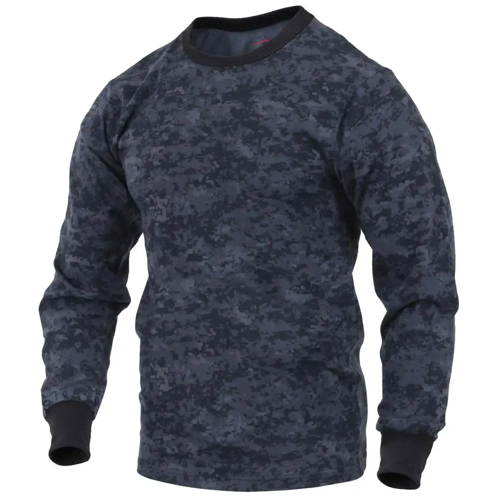 Men's Long Sleeve Digital Camouflage T-Shirt