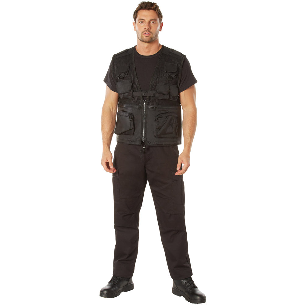 Black 10-Pocket Recon Tactical Vest