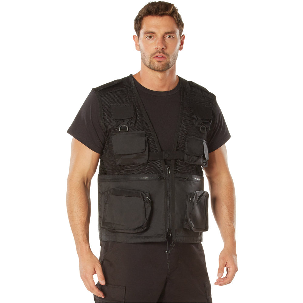 Black 10-Pocket Recon Tactical Vest