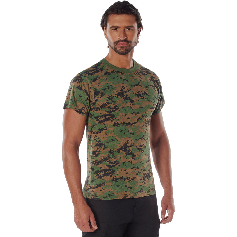 Woodland Digital Camo Short Sleeve T-Shirt