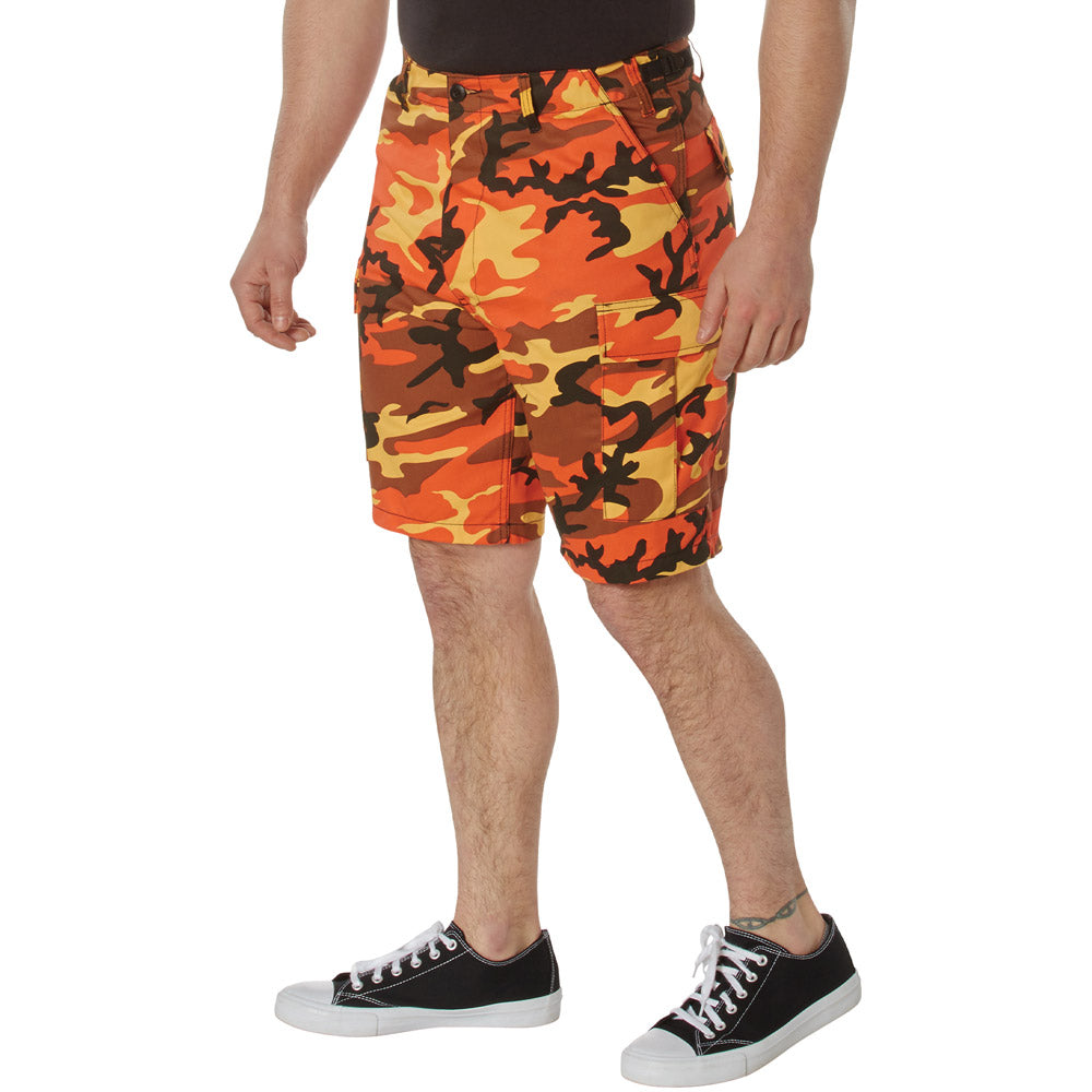 Men's Savage Orange Camouflage BDU Shorts