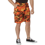 Men's Savage Orange Camouflage BDU Shorts