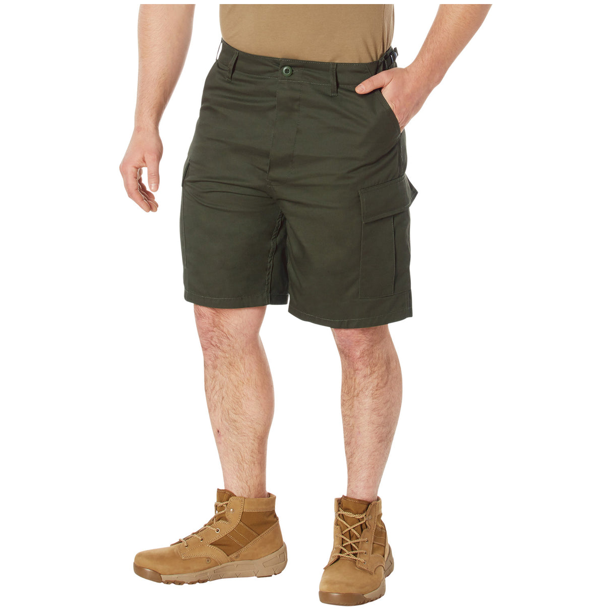 Olive Drab Military Style BDU Cargo Shorts