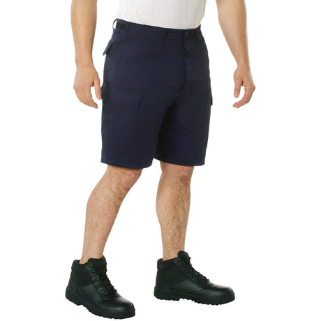 Navy Blue Military BDU Cargo Shorts