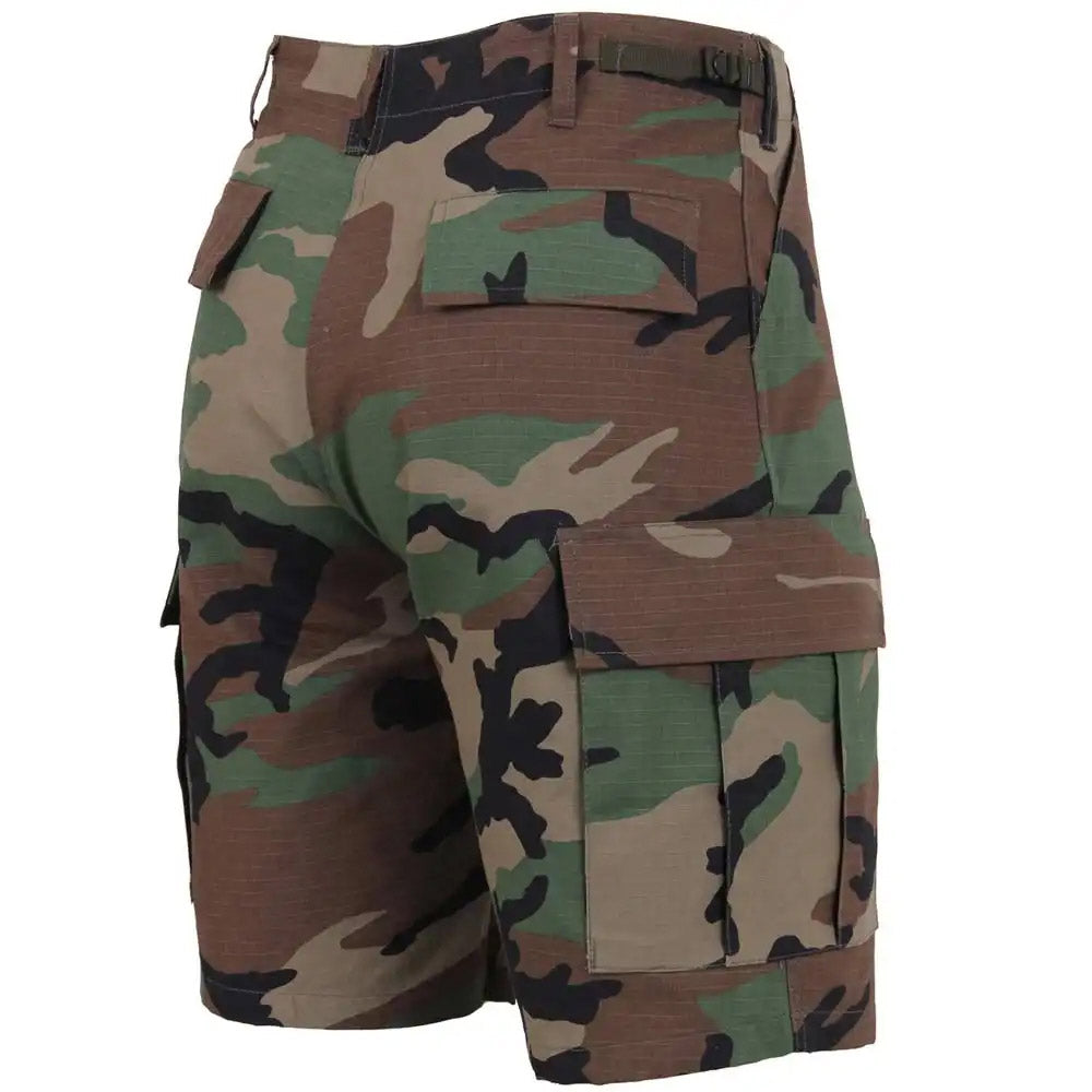 Woodland Camo Military BDU Cargo Shorts