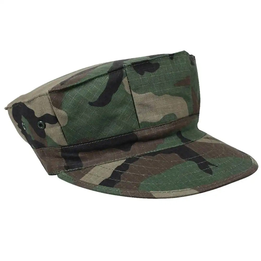 Woodland Camouflage Marines Style Ripstop 8-Point Cap