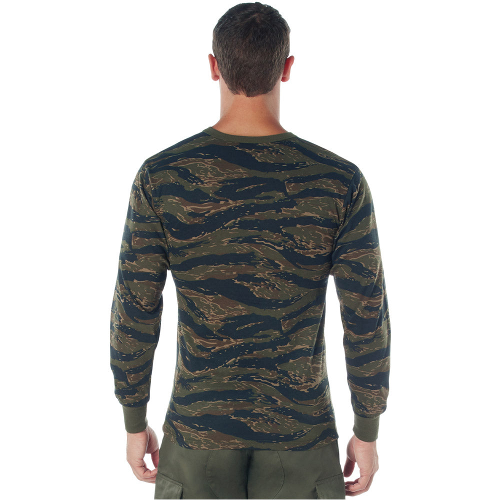Men's Long Sleeve Tiger Stripe Camo T-Shirt