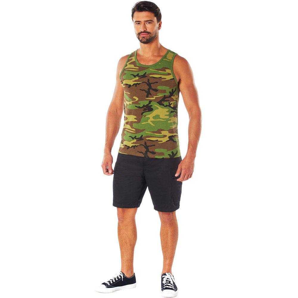 Woodland Camouflage Military Tank Top