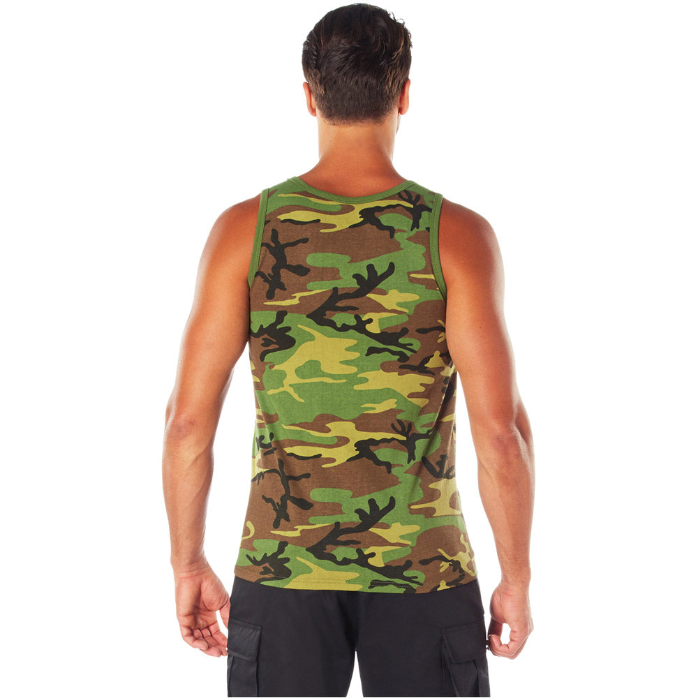 Woodland Camouflage Military Tank Top