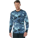 Sky Blue Camo Long Sleeve T-Shirt