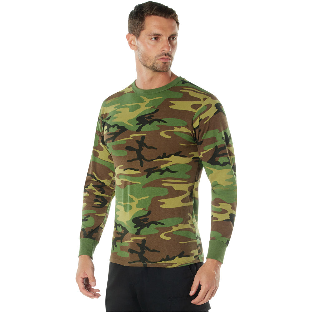 Woodland Camo Long Sleeve T-Shirt