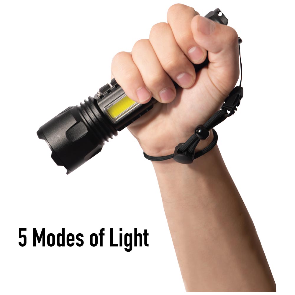 Rothco 2000 Lumen Rechargeable LED Tactical Task Light with Side Lamp