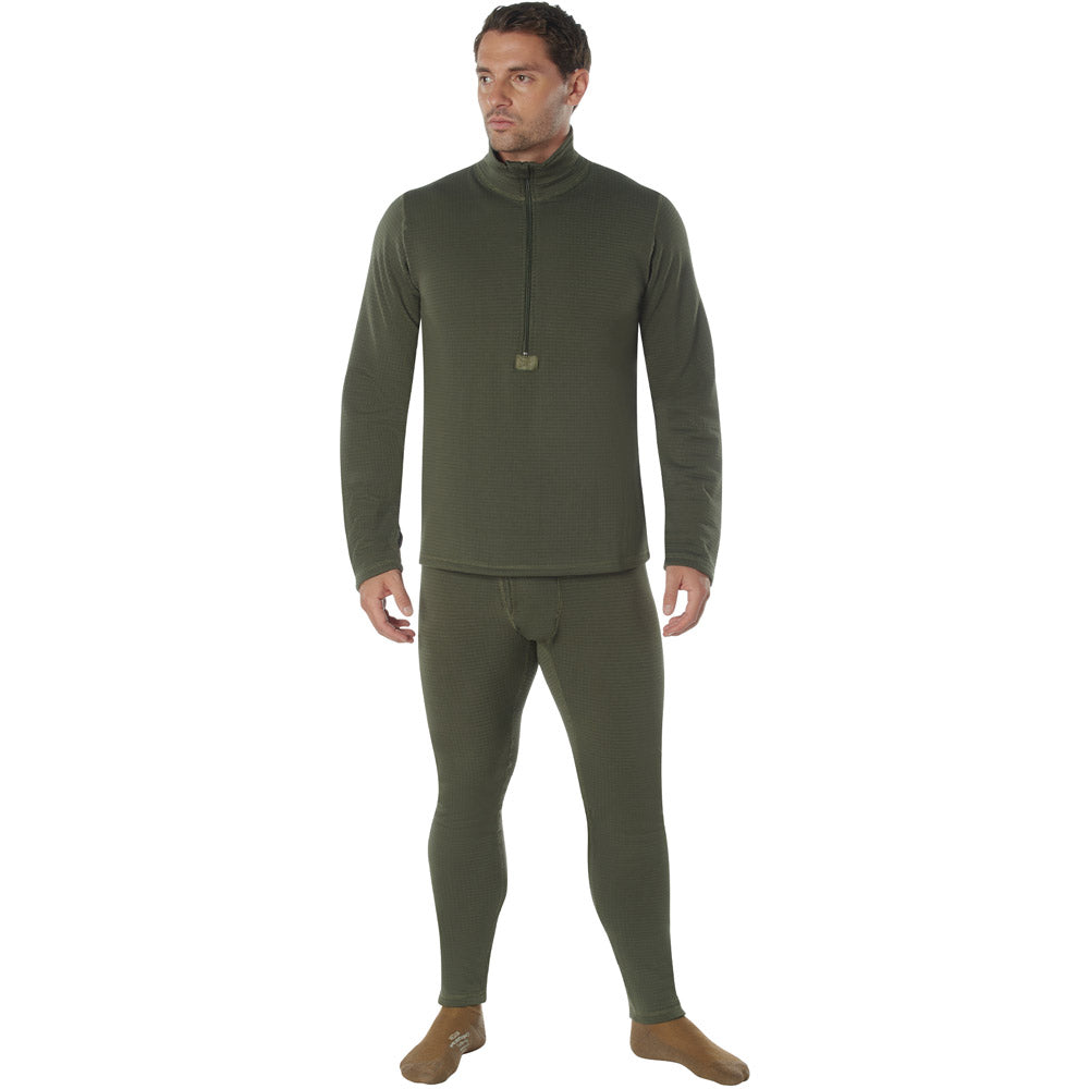 Olive Drab Level 2 Midweight Zip Top Military Thermal Shirt