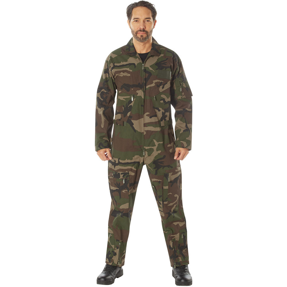 Woodland Camo Military Style Coveralls