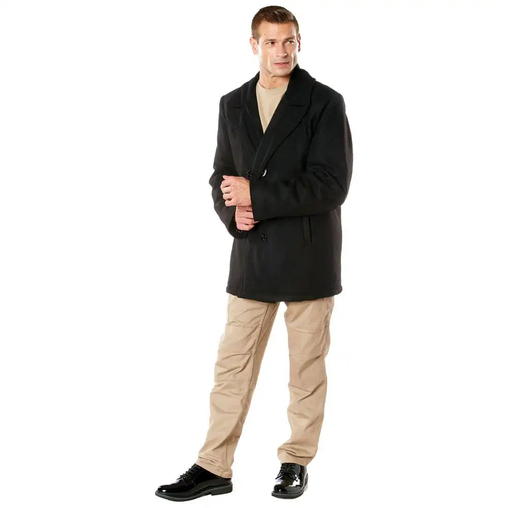 Deluxe Wool Navy Pea Coat by Rothco