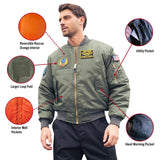 Men's MA-1 Flight Jacket with Removable Patches