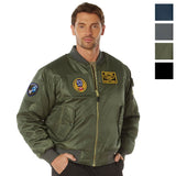 Men's MA-1 Flight Jacket with Removable Patches