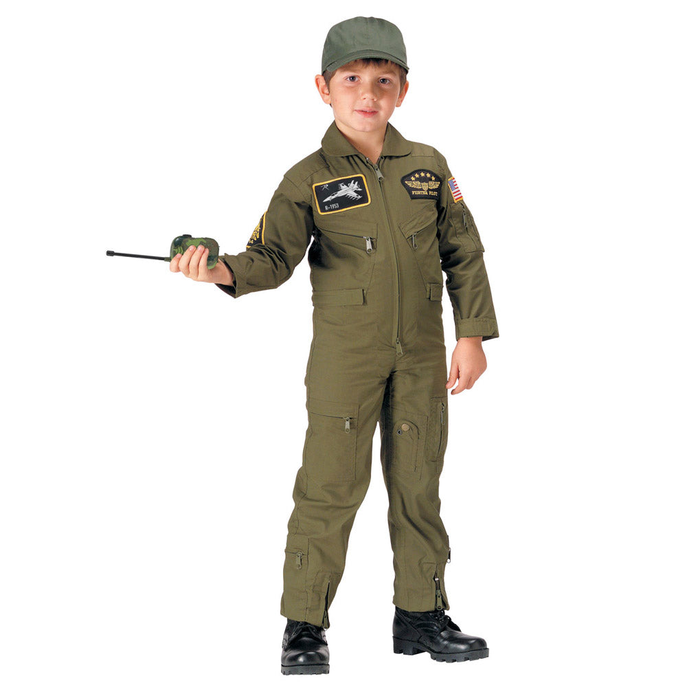 Kids Top Gun Flight Coveralls with Insignia Patches