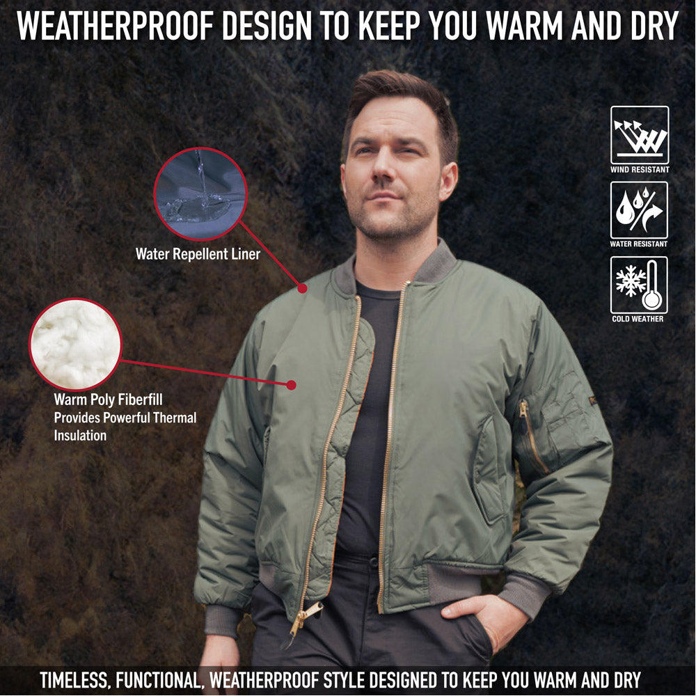 Basic Issue Gunmetal Grey MA-1 Pilot's Flight Jacket