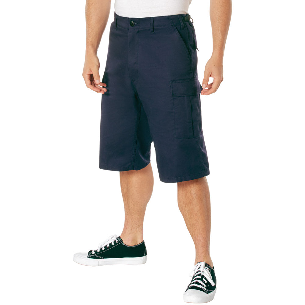 Navy Blue Extra Long BDU Cargo Shorts