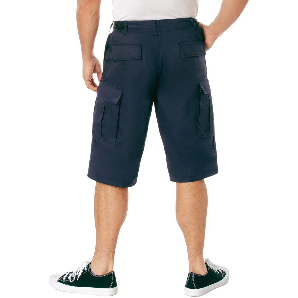 Navy Blue Extra Long BDU Cargo Shorts