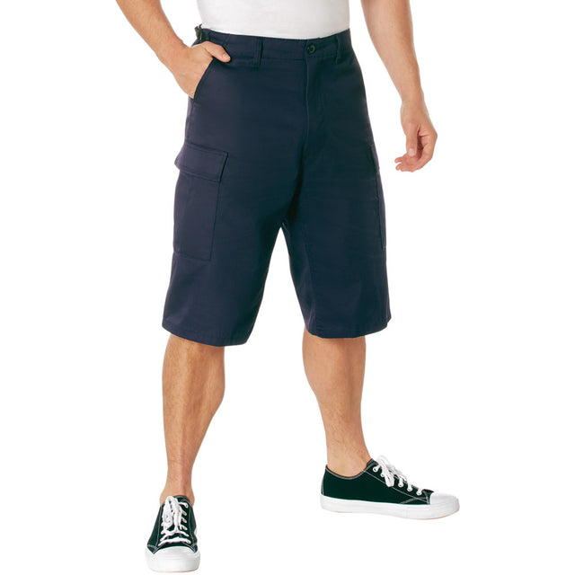 Navy Blue Extra Long BDU Cargo Shorts