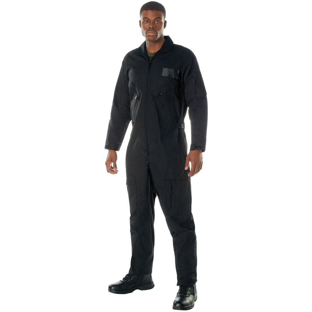 Black Military Style Work Coveralls