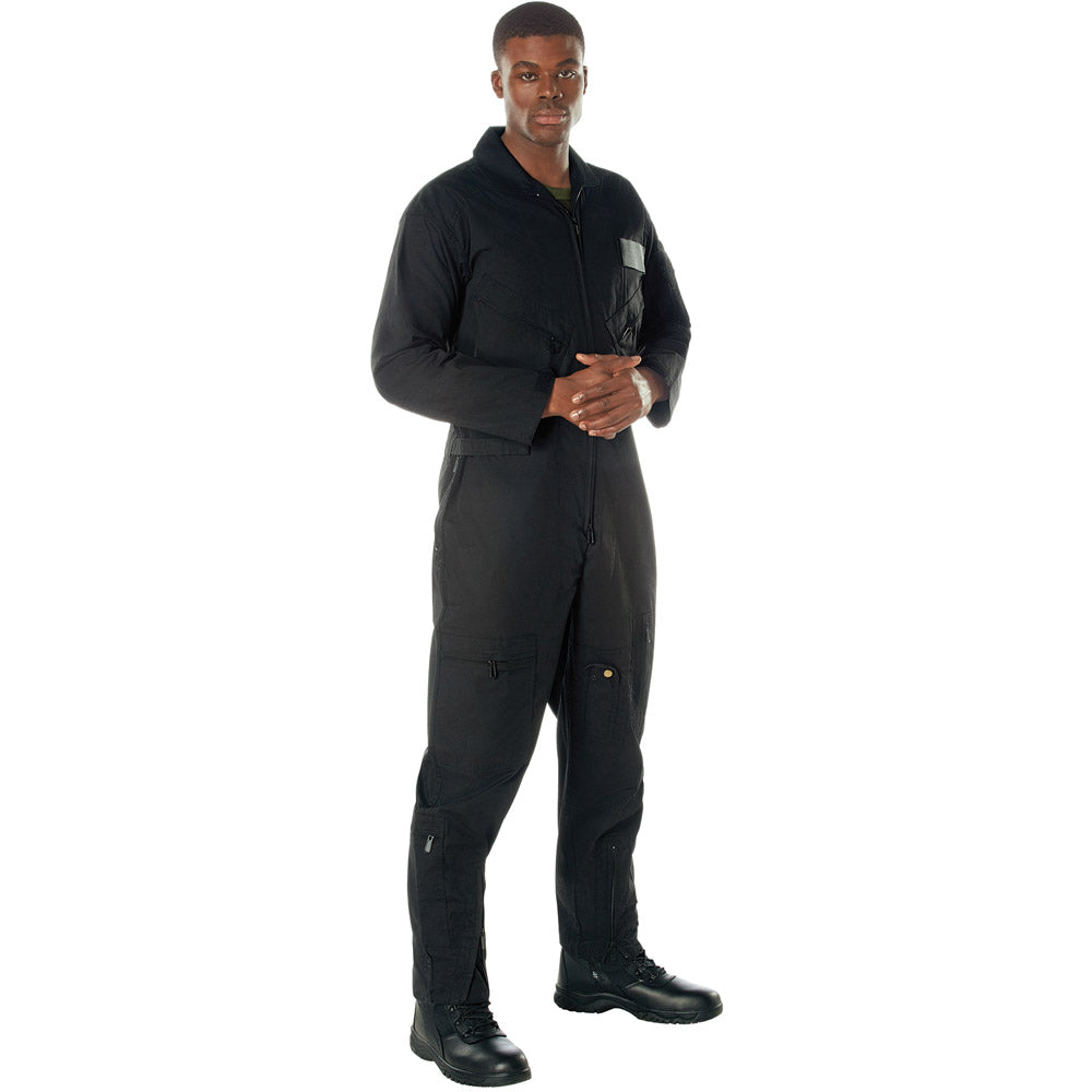 Black Military Style Work Coveralls