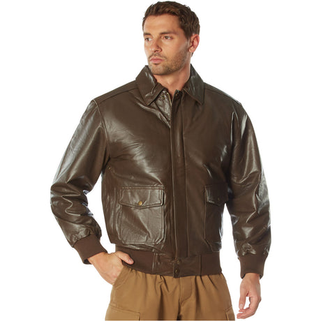 Classic A-2 Brown Leather Flight Jacket