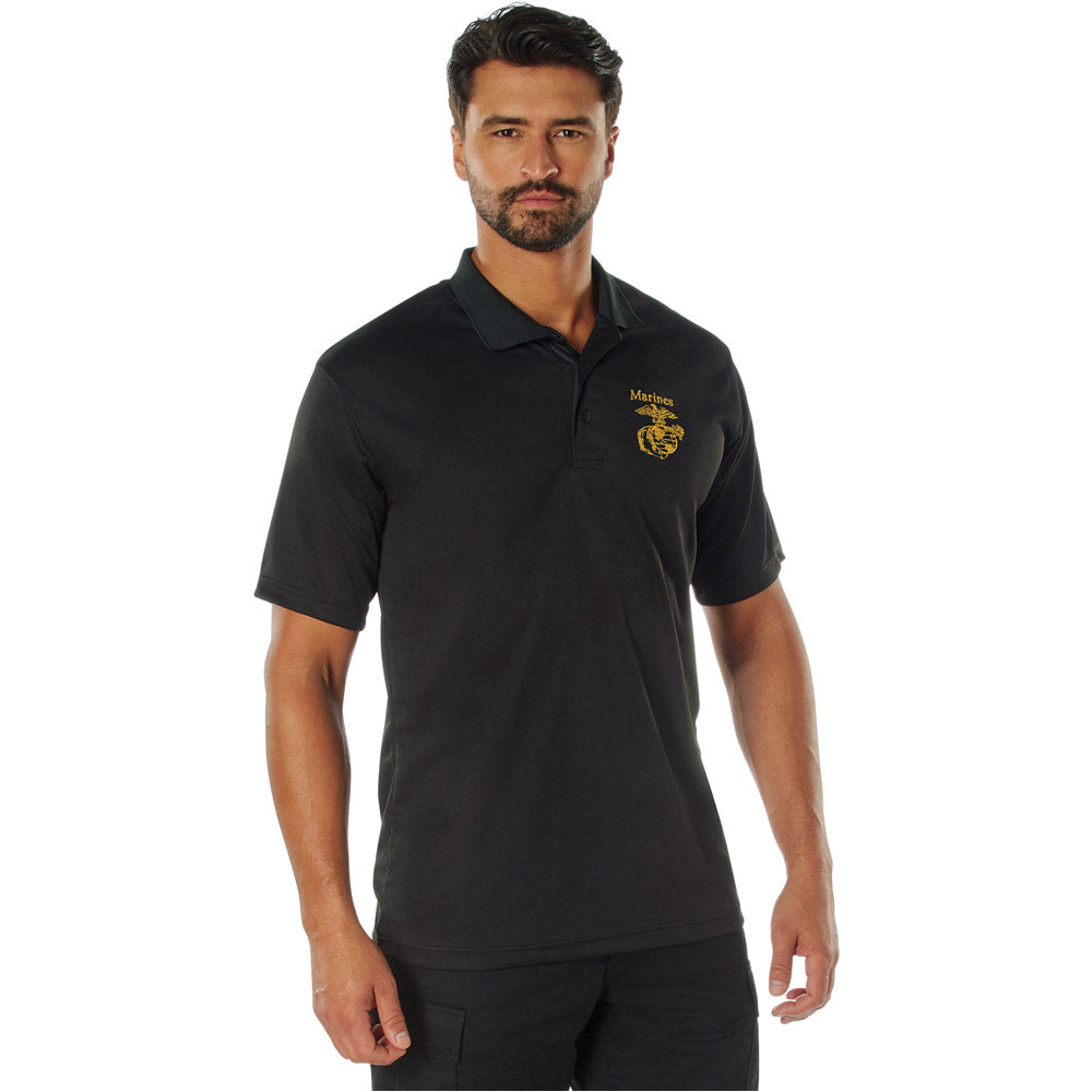 U.S. Marines Embroidered Performance Men's Polo Shirt