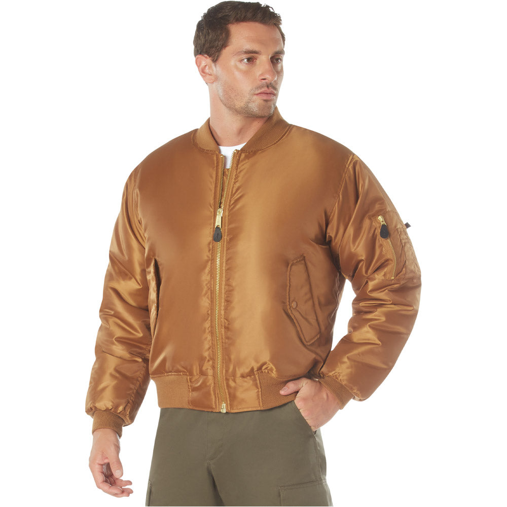 Rothco Work Brown MA-1: Classic Pilot's Bomber Jacket