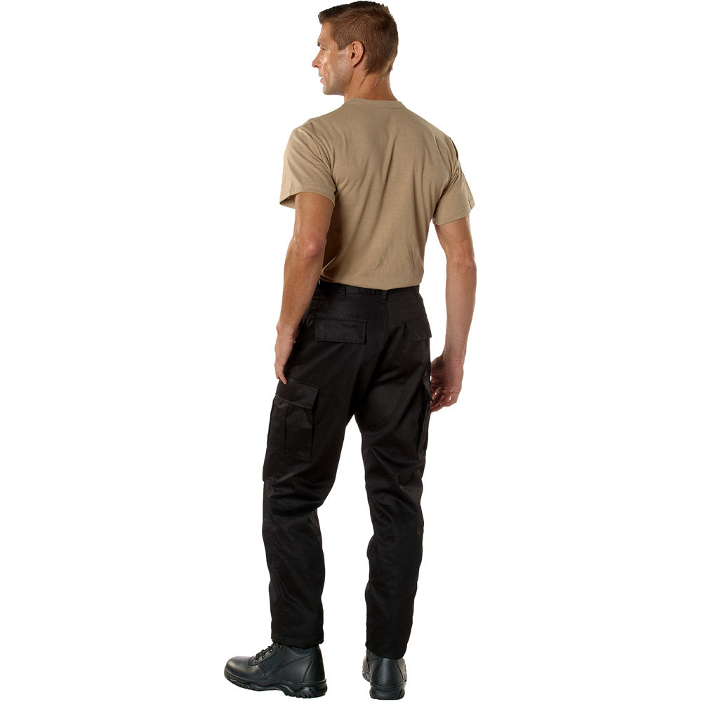 Black Basic BDU Military Cargo Pants