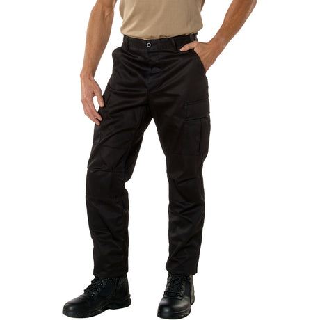 Black Basic BDU Military Cargo Pants