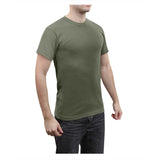 Solid Color Cotton Military T-Shirt