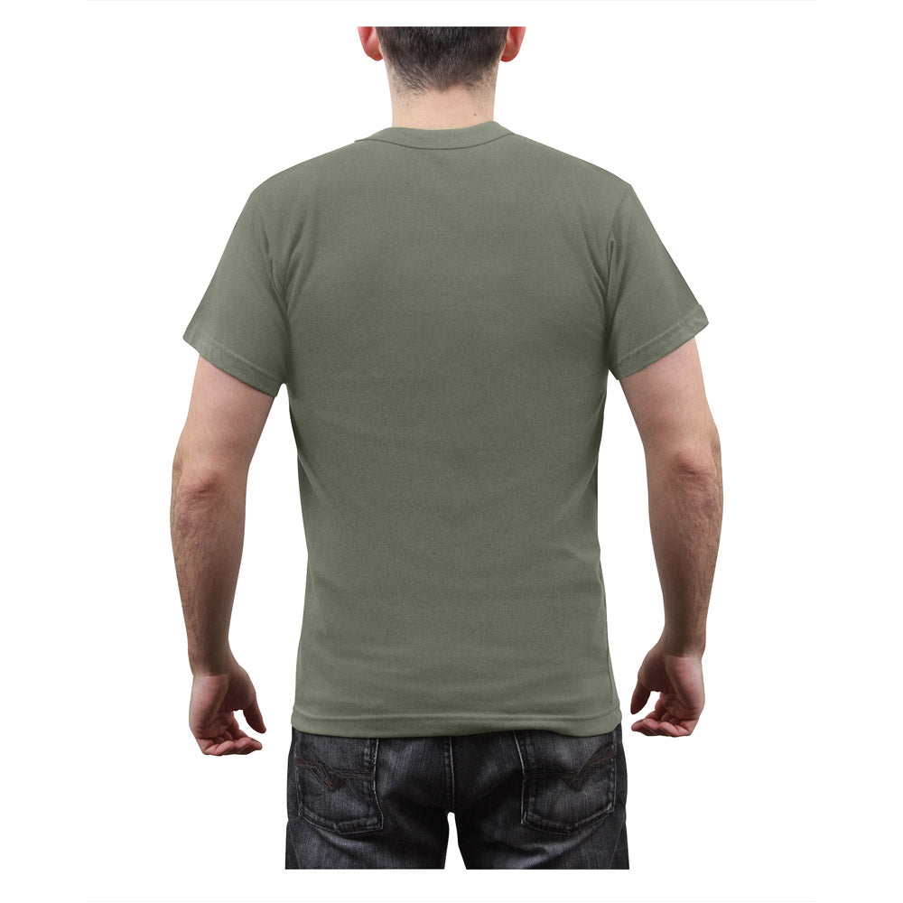 Solid Color Cotton Military T-Shirt