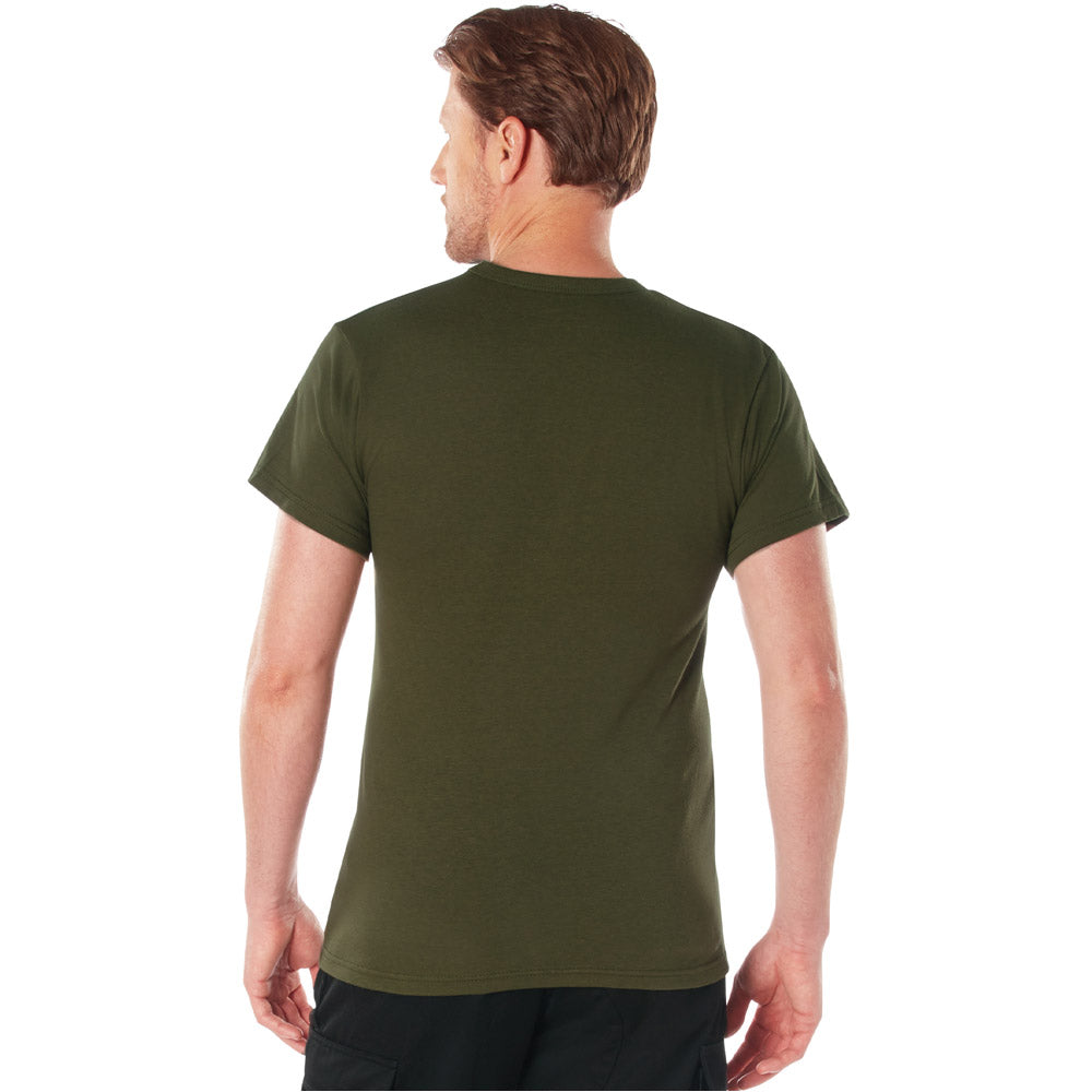 Solid Color Cotton Military T-Shirt