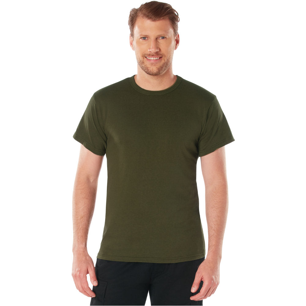 Solid Color Cotton Military T-Shirt