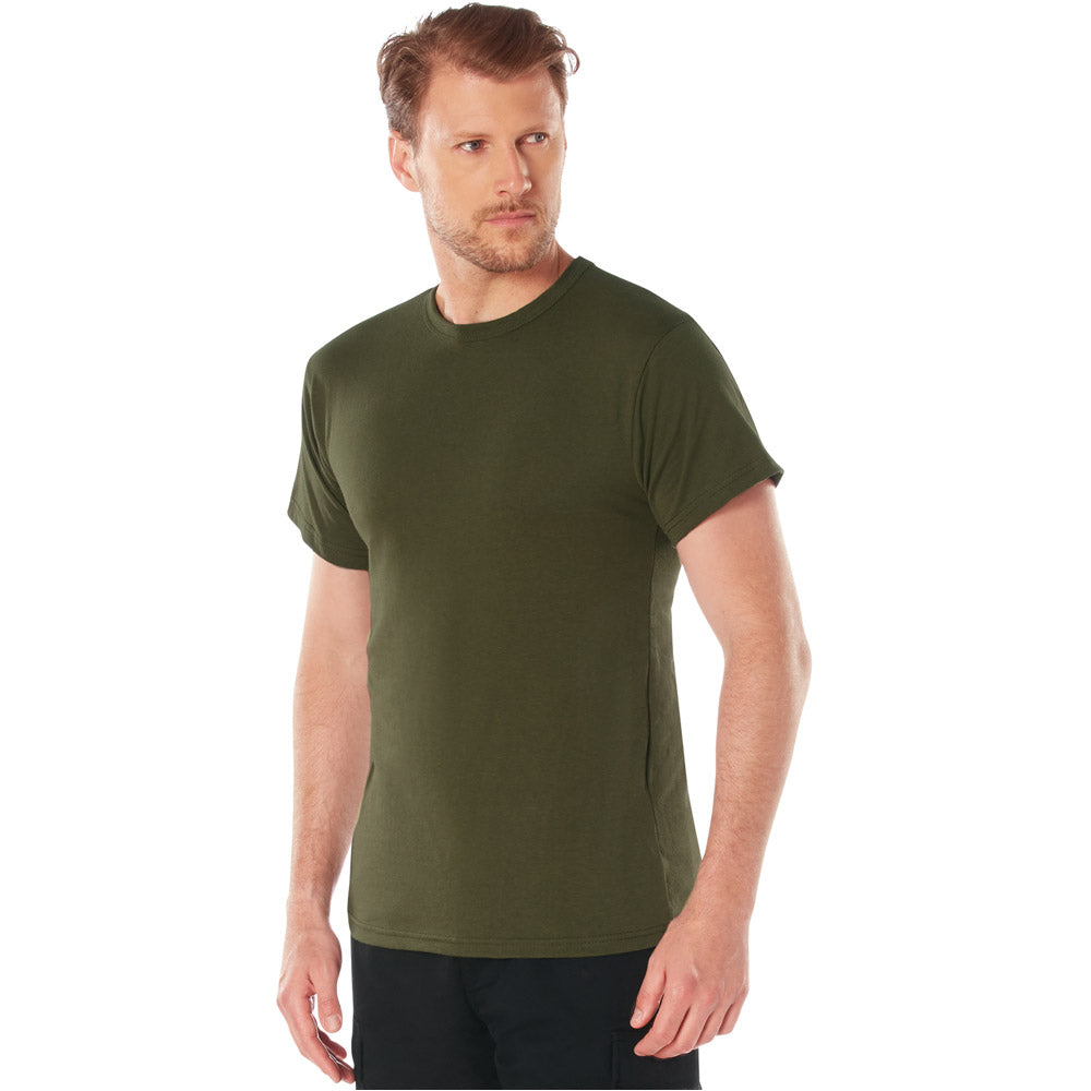 Solid Color Cotton Military T-Shirt