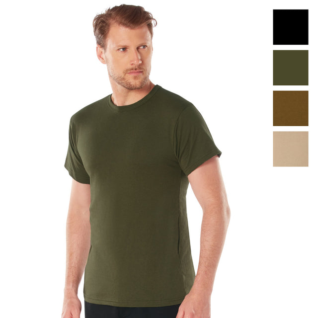 Solid Color 100% Cotton Military T-Shirt