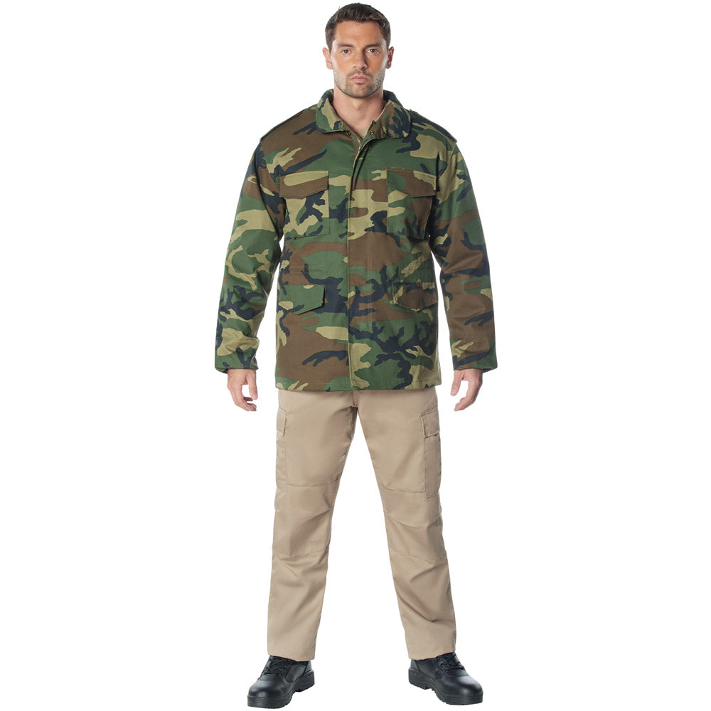 Woodland Camo M-65 Field Jacket with Liner